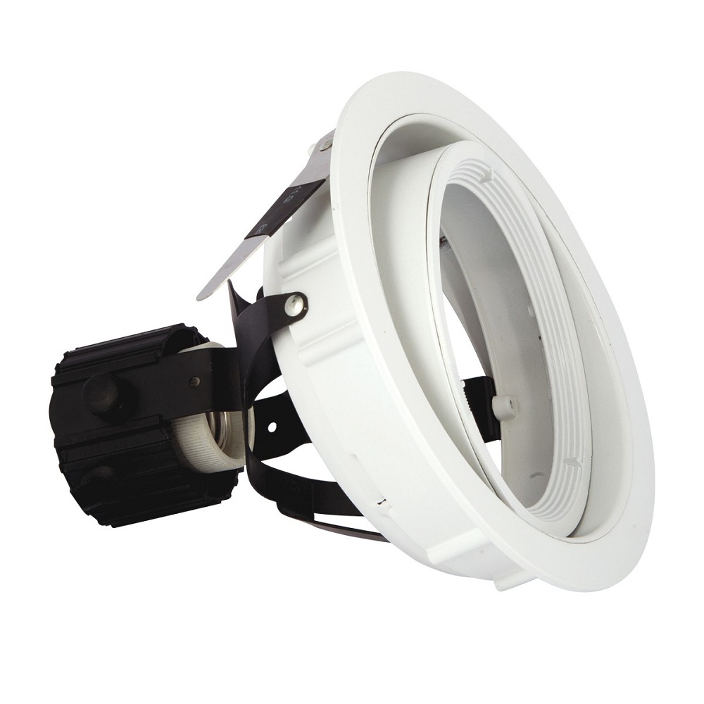 ΣΠΟΤ ΣΤΡΟΓΓΥΛΟ ΚΙΝΗΤΟ PAR30 E27 MAX50W IP20 16X15cm ΛΕΥΚΟ VK/03017/W VK