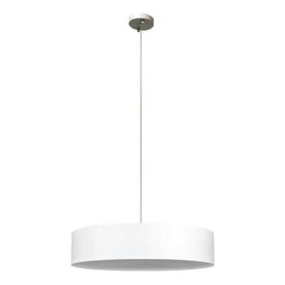 ΦΩΤΙΣΤΙΚΟ ΚΡΕΜΑΣΤΟ ΥΦΑΣΜΑ ΚΑΙ ΜΕΤΑΛΛΟ 240V 3xE27 MAX 3x42w IP20 50x11cm ΛΕΥΚΟ   VK/03099PE/W VK