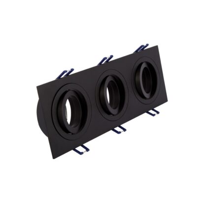 ΣΠΟΤ ΟΡΘΟΓΩΝΙΟ ΚΙΝΗΤΟ 3xGU10 IP20 25.5x9.3x2.8cm ΜΑΥΡΟ VK/03014G/3/B VK