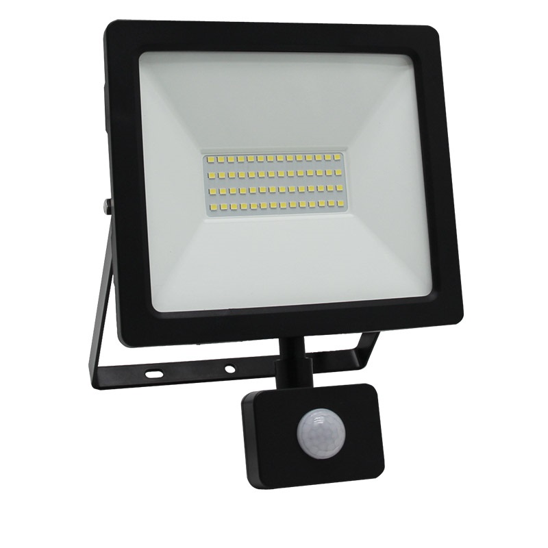 ΠΡΟΒΟΛΕΑΣ LED SMD 50W ΜΕ ΑΝΙΧΝΕΥΤΗ ΚΙΝΗΣ.4100K IP65 ΜΑΥΡΟΣ 3-3905011 LUMEN