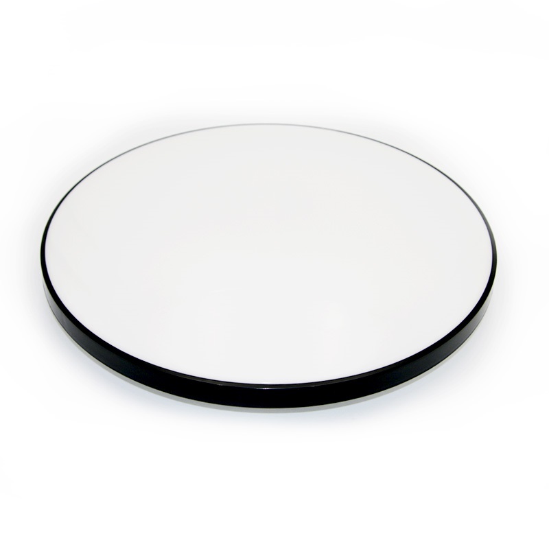 LED ΠΛΑΦΟΝΙΕΡΑ PC ΣΤΡΟΓΓΥΛΗ Φ:370mm 24W 4000K IP44 ΜΑΥΡΟ 21-3702411 LUMEN