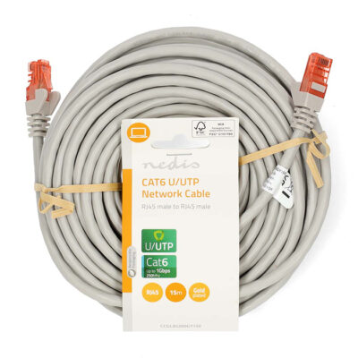 ΚΑΛΩΔΙΟ ΔΙΚΤΥΟΥ CAT6 U/UTP 15m ΓΚΡΙ CCGL85200GY150 NEDIS