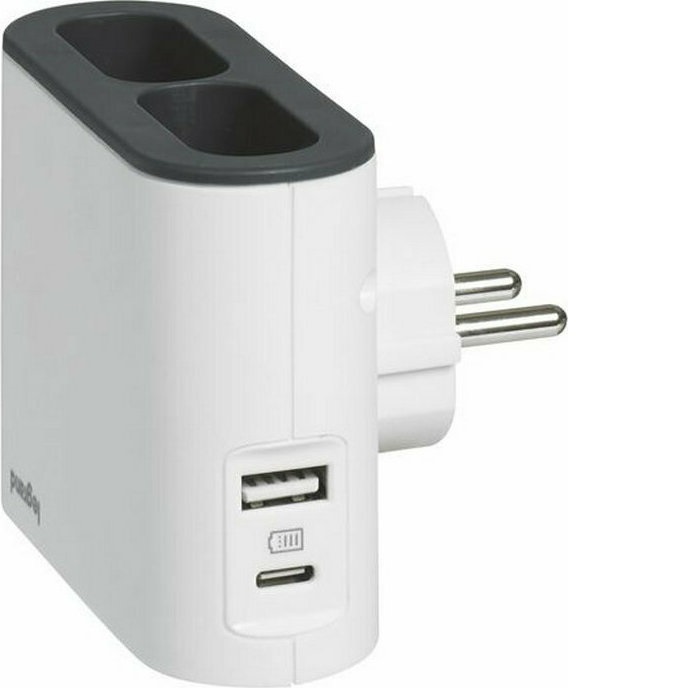 ΠΟΛΥΠΡΙΖΟ 2x2Π & USB A+C ΛΕΥΚΟ/ΜΑΥΡΟ 049401 LEGRAND