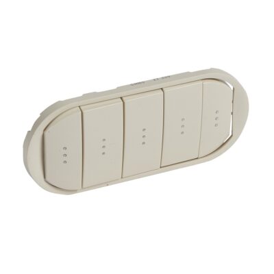 CELIANE ΠΛΑΚΙΔΙΟ 5ΠΛΟΥ ΦΩΤΕΙΝΟ ΔΙΑΚΟΠΤΗ IVORY 066213 LEGRAND