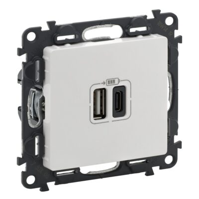VALENA LIFE 2XUSB ΦΟΡΤ Α&C 3000ΜΑ WHITE 753106 LEGRAND