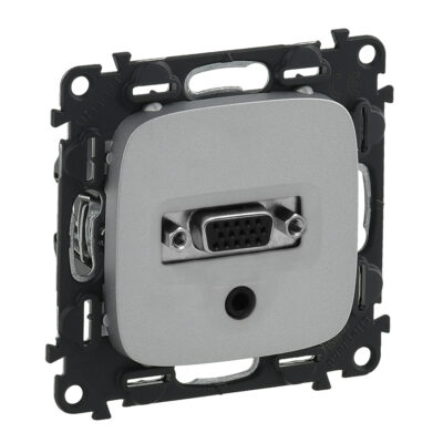VALENA ALLURE ΠΡΙΖΑ HD15+JACK3,5MM ALUMIN 754707 LEGRAND