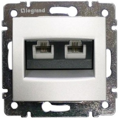 VALENA ΠΡΙΖΑ TF RJ11 2ΕΞΟΔΩΝ ΑΛΟΥΜΙΝΙΟ 770139 LEGRAND