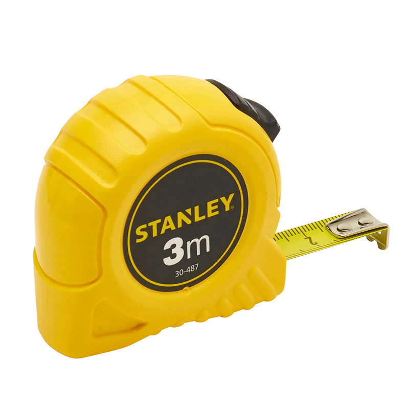 ΜΕΤΡΟ ΠΛΑΣΤΙΚΟ ΚΙΤΡΙΝΟ ΜΕ ΛΑΜΑ 13mm 3m 0-30-487 STANLEY