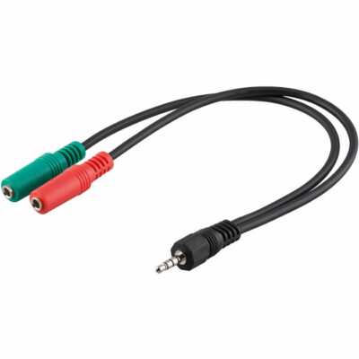 Αντάπτορας ήχου 0,3m, κατάλληλο για headsets.  GOOBAY 50467