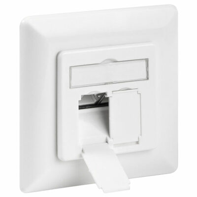 ΠΡΙΖΑ ΤΟΙΧΟΥ ΧΩΝΕΥΤΗ  CAT 6A 2xRJ45  ΣΕ ΛΕΥΚΟ ΧΡΩΜΑ  GOOBAY 68721