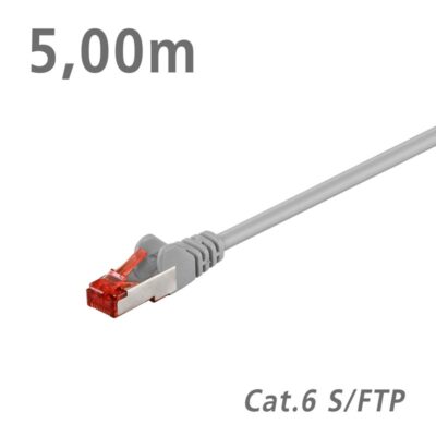 93572 ΚΑΛΩΔΙΟ Patch Cat.6 S/FTP (PiMF) Grey 5.00m 24-04-0105 GOOBAY