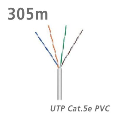 95410 ΚΑΛΩΔΙΟ UTP Cat.5e U/UTP Eca CCA PVC 5.0mm Grey 305m 24-05-0002 GOOBAY