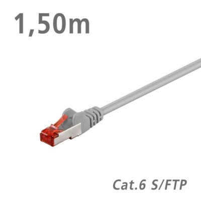 95567 ΚΑΛΩΔΙΟ Patch Cat.6 S/FTP (PiMF) Grey 1.50m 24-04-0103 GOOBAY