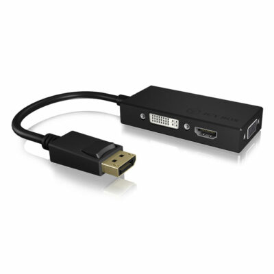 ΑΝΤΑΠΤΟΡΑΣ 3 ΣΕ 1 ΑΠΟ DISPLAYPORT 1.2 ΣΕ HDMI  DVI-D ή VGA 0.15m  ICY BOX IB-AC1031