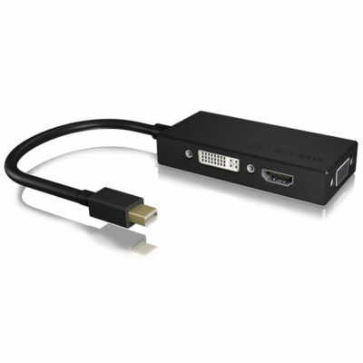 ΑΝΤΑΠΤΟΡΑΣ 3 ΣΕ 1 ΑΠΟ MINI DISPLAYPORT 1.2 ΣΕ HDMI DVI-D ή VGA 0.15m  ICY BOX IB-AC1032