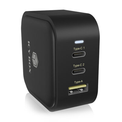 UNIVERSAL ΦΟΡΤΙΣΤΗΣ  ΜΕ 3 ΕΞΟΔΟΥΣ  1xUSB-A & 2xUSB-C ΚΑΙ POWER DELIVERY 65W  ICY BOX IB-PS103-PD