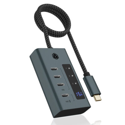 USB 3.2 GEN 2X1 HUB ΑΛΟΥΜΙΝΙΟΥ  ΜΕ ΣΥΝΔΕΣΕΙΣ 4x ΘΥΡΕΣ TYPE-C  ICY BOX IB-HUB1454-C31