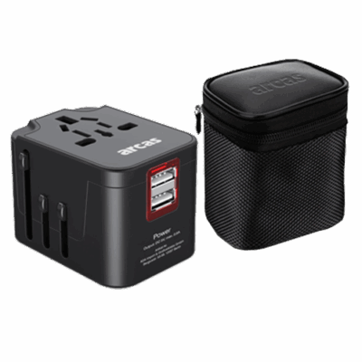 ΑΝΤΑΠΤΟΡΑΣ ΤΑΞΙΔΙΟΥ UNIVERSAL ΜΕ ΘΥΡΕΣ USB TA-01 ARCAS