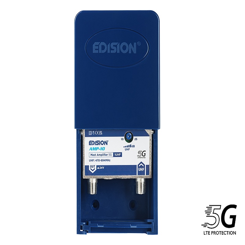 ΕΝΙΣΧΥΤHΣ ΙΣΤΟΥ AMP-10 5G 1UHF 10-25db 24V 26-01-0101 EDISION