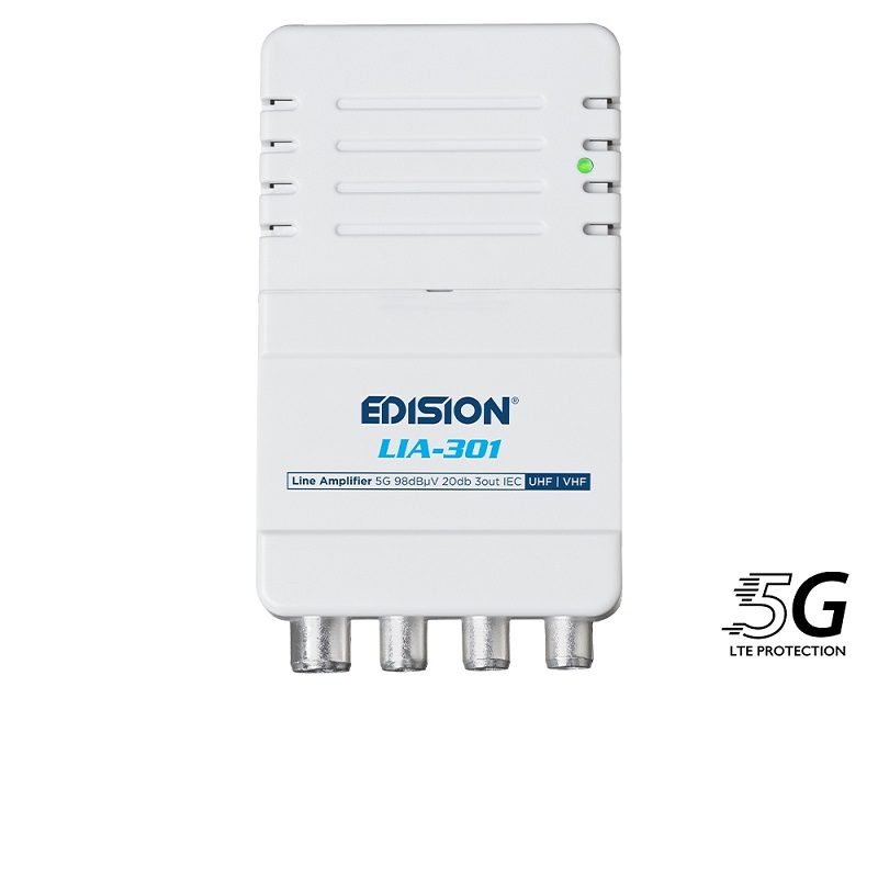 ΕΝΙΣΧΥΤHΣ ΓΡΑΜΜΗΣ LIA-301 5G UHF/VHF 20db 3out IEC 26-01-0303 EDISION