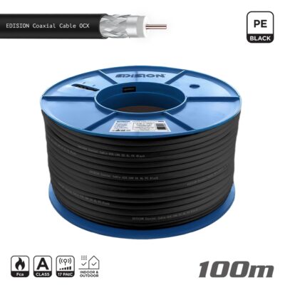 ΚΑΛΩΔΙΟ Coaxial OCX-100 CU AL Fca PE Μαύρο 100m 26-05-0053 EDISION