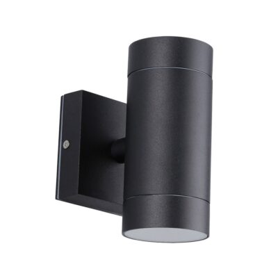 ΦΩΤΙΣΤΙΚΟ ΤΟΙΧΟΥ 240V MAX2X35W 2XGU10 IP54 6.5X14.5X11.5cm ΜΑΥΡΟ  VK/01057/B VK