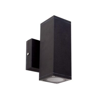 ΦΩΤΙΣΤΙΚΟ ΤΟΙΧΟΥ 240V MAX2X35W 2XGU10 IP54 6X6X16X11.2(depth)cm ΜΑΥΡΟ  VK/01068/B VK