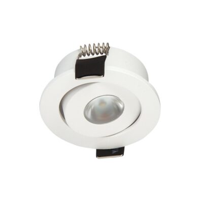LED ΣΠΟΤ ΧΩΝΕΥΤΟ ΣΤΡΟΓΓΥΛΟ 3W 4000K 30° ΛΕΥΚΟ 170lumen VK/04126/W/C VK