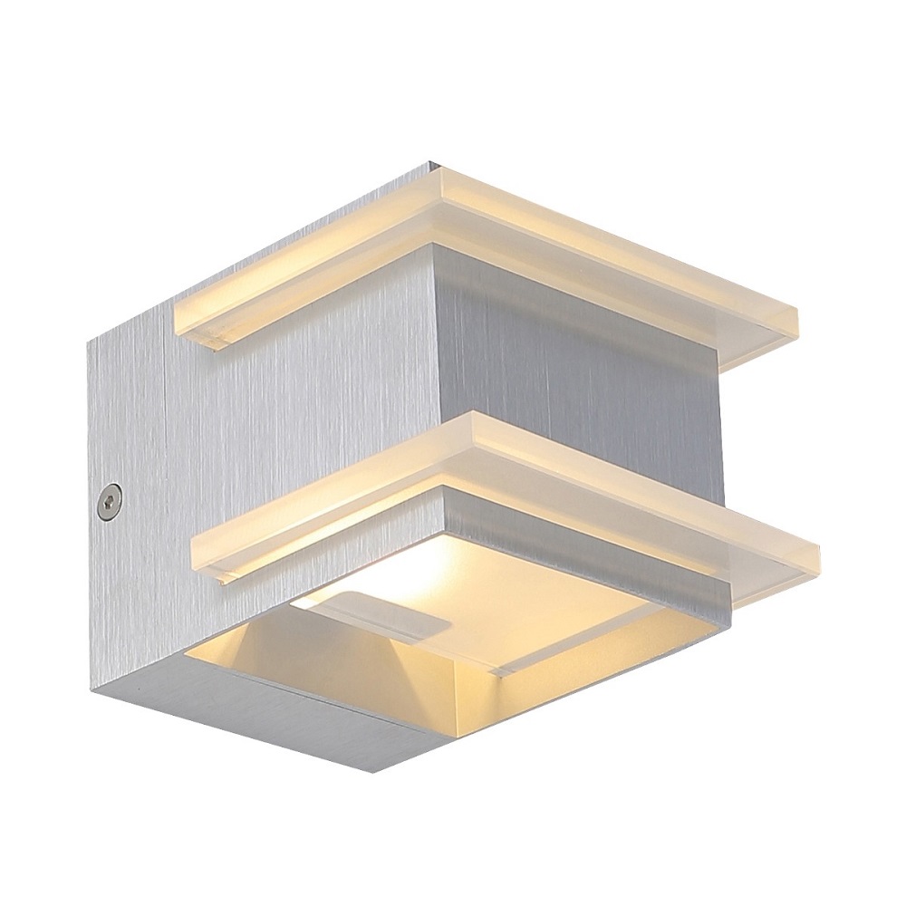 ΦΩΤΙΣΤΙΚΟ ΤΟΙΧΟΥ ΑΛΟΥΜΙΝΙΟ UP-DOWN 220-240V G9 MAX 8W LED IP20 10X8cm VK/03077WA/AL