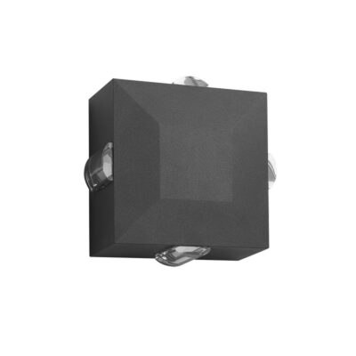 ΦΩΤΙΣΤΙΚΟ LED ΤΟΙΧΟΥ 220-240V 4W 3000K 110lm CRI>80 IP54 12.4X12.4X6cm ΑΝΘΡΑΚΙ  VK/02045/AN/W VK