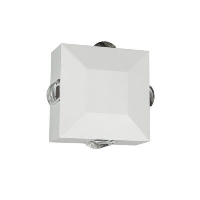ΦΩΤΙΣΤΙΚΟ LED ΤΟΙΧΟΥ 220-240V 4W 3000K 110lm CRI>80 IP54 12.4X12.4X6cm  ΛΕΥΚΟ VK/02045/W/W VK