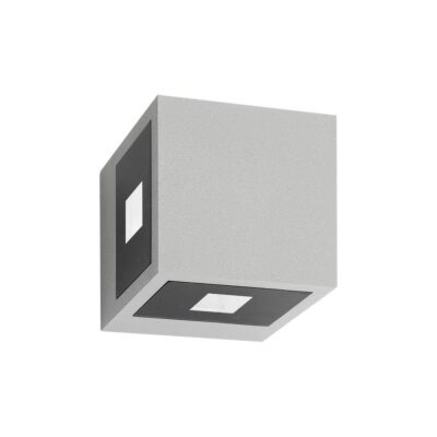 ΦΩΤΙΣΤΙΚΟ LED ΤΟΙΧΟΥ 220-240V 12W 3000K 280lm CRI>80 IP54 10.5X10.5X9.5cm  ΓΚΡΙ  VK/2075/G/W VK
