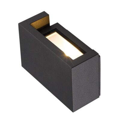ΦΩΤΙΣΤΙΚΟ LED ΤΟΙΧΟΥ 100-240V 15W 3000K 616lm  CRI>82 IP54 18.3X14X10.1cm ΑΝΘΡΑΚΙ  VK/02112/AN/W VK