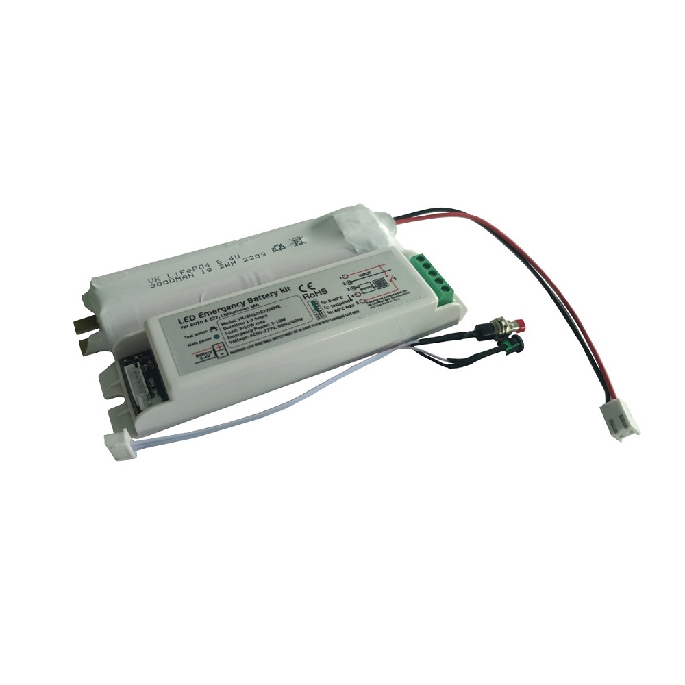 LED ΚΙΤ ΜΠΑΤΑΡΙΑΣ ΕΚΤΑΚΤΗΣ ΑΝΑΓΚΗΣ ΦΟΡΤΙΟ 3-10W VK/GU10-E27/EME/3A VK