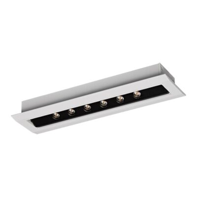 ΧΩΝΕΥΤΟ ΦΩΤΙΣΤΙΚΟ ΟΡΟΦΗΣ LED 6x1W 2700K 400lm 24° IP20 18.9x5.5cm ΛΕΥΚΟ+ΜΑΥΡΟ  VK/04441/WB/WW VK