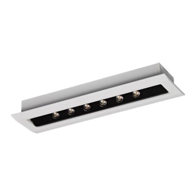 ΧΩΝΕΥΤΟ ΦΩΤΙΣΤΙΚΟ ΟΡΟΦΗΣ LED 6X1W 4000K 400lm 24° IP20 18.9x5.5cm ΛΕΥΚΟ+ΜΑΥΡΟ  VK/04441/WB/C VK