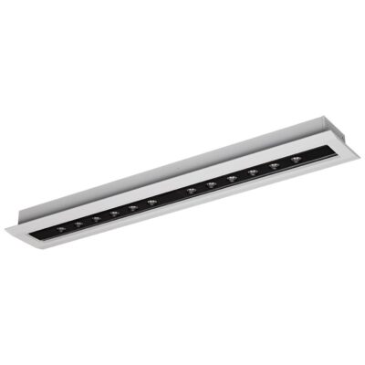 ΧΩΝΕΥΤΟ ΦΩΤΙΣΤΙΚΟ ΟΡΟΦΗΣ LED 12x1W 2700K 870lm 24° IP20 33x5.5cm ΛΕΥΚΟ+ΜΑΥΡΟ  VK/04442/WB/WW VK