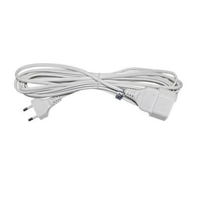 ΠΡΟΕΚΤΑΣΗ ΜΕ ΦΙΣ ΔΙΠΟΛΙΚΟ ΟΒΑΛ ΚΑΛΩΔΙΟ 2x0.75mm² 5m ΛΕΥΚΗ 15-20755 LUMEN