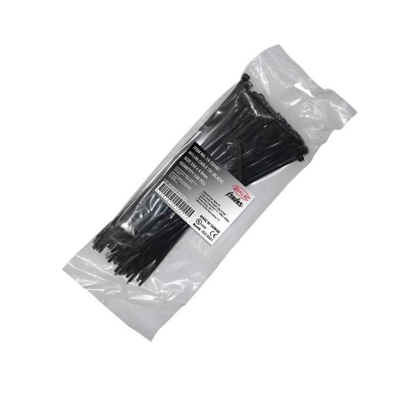 ΔΕΜΑΤΙΚΑ ΚΑΛΩΔΙΩΝ ΝΑΥΛΟΝ 250x4.8mm ΜΑΥΡΑ 19-250481 ADELEQ