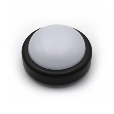 LED ΠΛΑΦΟΝΙΕΡΑ PC ΣΤΡΟΓΓΥΛΗ Φ197mm 18W 4000K IP44 ΜΑΥΡΗ   21-0051811 LUMEN