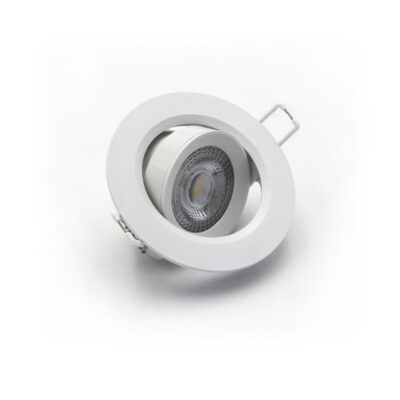 LED ΣΠΟΤ ΨΕΥΔΟΡOΦΗΣ ΚΙΝΗΤΟ ΣΤΡΟΓΓΥΛΟ 5W 3000K 38° ΛΕΥΚΟ 21-051000 LUMEN