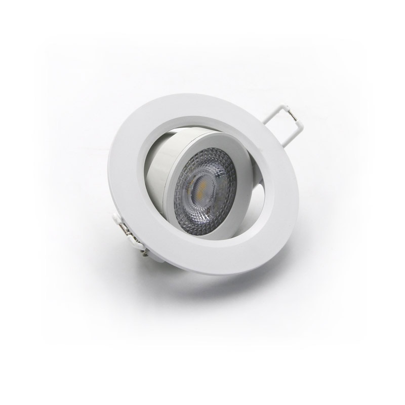 LED ΣΠΟΤ ΨΕΥΔΟΡOΦΗΣ ΚΙΝΗΤΟ ΣΤΡΟΓΓΥΛΟ 5W 3000K 38° ΛΕΥΚΟ 21-051000 LUMEN