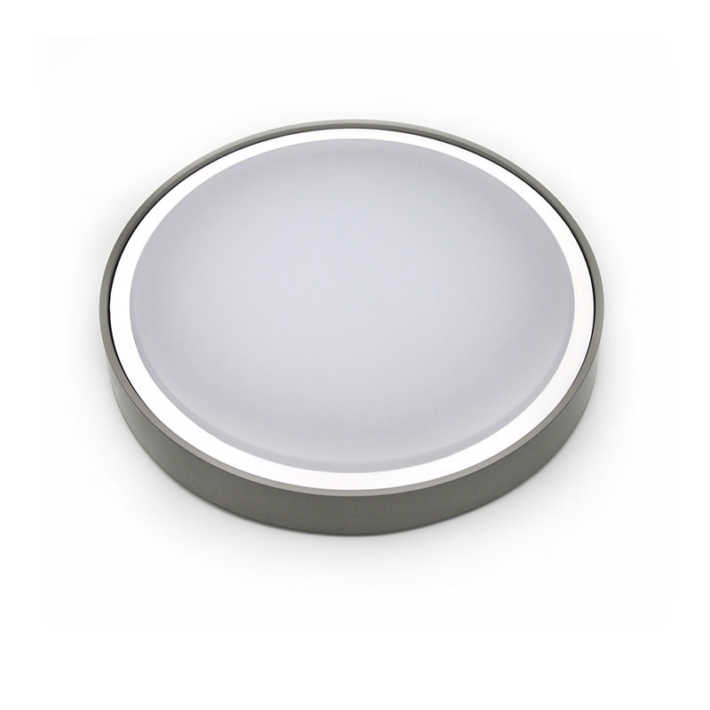 LED ΠΛΑΦΟΝΙΕΡΑ PC ΣΤΡΟΓΓΥΛΗ Φ300mm 18W 4000K IP65 ΓΚΡΙ 21-01816 LUMEN