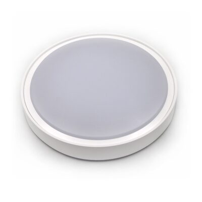 LED ΠΛΑΦΟΝΙΕΡΑ PC ΣΤΡΟΓΓΥΛΗ Φ360mm 28W 4000K IP65 ΛΕΥΚΗ  21-02810  LUMEN