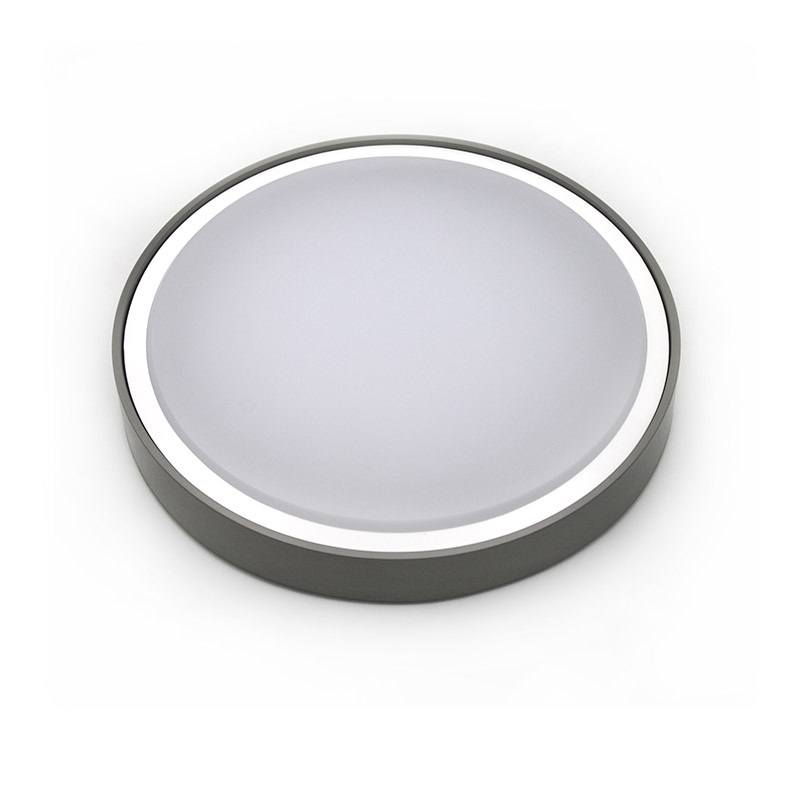 LED ΠΛΑΦΟΝΙΕΡΑ PC ΣΤΡΟΓΓΥΛΗ Φ360mm 28W 4000K IP65 ΓΚΡΙ   21-02816 LUMEN