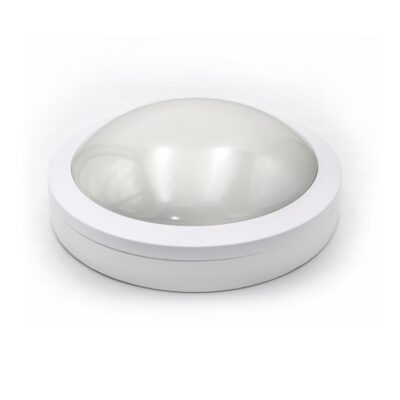 LED ΠΛΑΦΟΝΙΕΡΑ PC ΣΤΡΟΓΓΥΛΗ Φ230mm 18W 4000K IP65 ΛΕΥΚΗ 21-230180 LUMEN