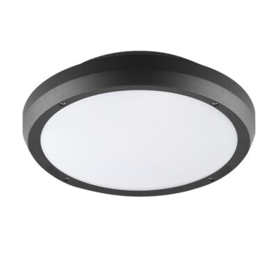 ΠΛΑΦΟΝΙΕΡΑ PC ΣΤΡΟΓΓΥΛΗ Φ300mm 2 ΝΤΟΥΙ Ε27 IP65 ΓΡΑΦΙΤΗΣ 21-8011 LUMEN