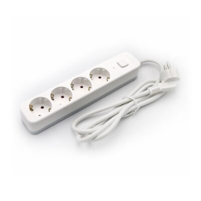 ΠΟΛΥΠΡΙΖΟ ΜΕ ΔΙΑΚΟΠΤΗ + ΚΑΛΩΔΙΟ 3x1.5mm² 1,5m 4 ΣΟΥΚΟ ΛΕΥΚΟ/ΓΚΡΙ 15-31515411 LUMEN