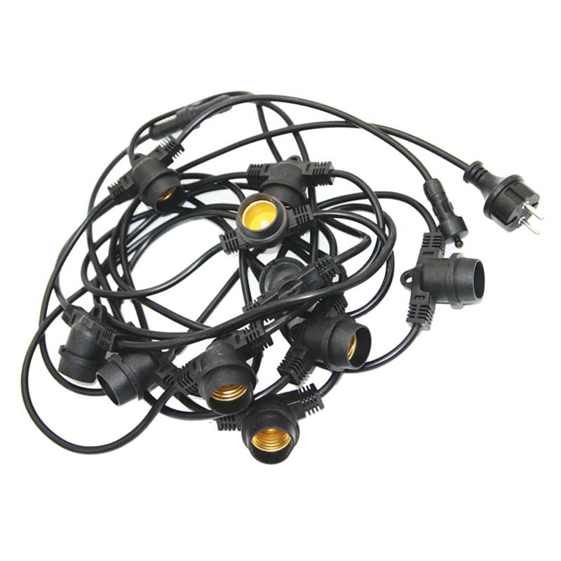 ΓΙΡΛΑΝΤΑ ΕΠΕΚΤΕΙΝΟΜΕΝΗ 10 ΝΤΟΥΙ Ε27 10μ 2x0,75mm² IP44 ΜΑΥΡΗ 15-2075100 LUMEN