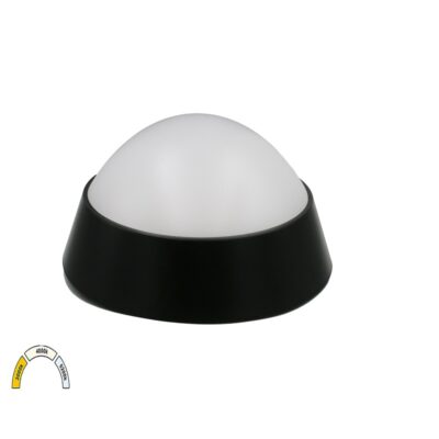 LED ΠΛΑΦΟΝΙΕΡΑ PC ΣΤΡΟΓΓΥΛΗ Φ220mm 20W CCT IP65 ΜΑΥΡΗ 21-2001518 LUMEN